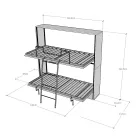 Lit superposé horizontal pliable fabriqué en Italie - Collaboratif Viadurini