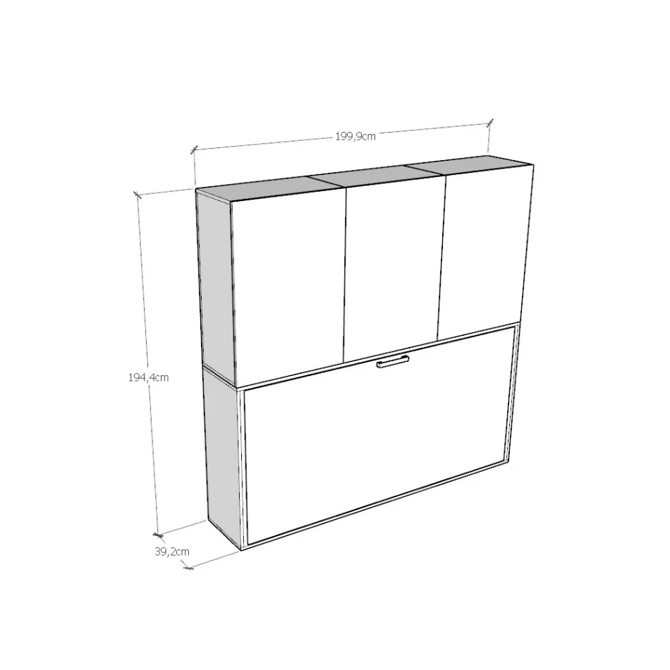 Lit escamotable simple aux compositions variées - Collaboratif Viadurini