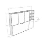 Lit escamotable simple aux compositions variées - Collaboratif Viadurini