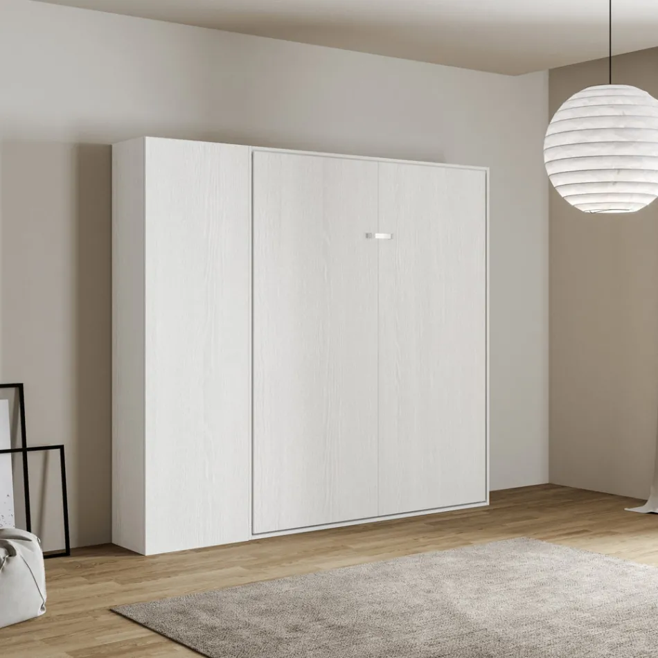 Lit Queen Size avec escamotable vertical et colonne - Magicompare Viadurini