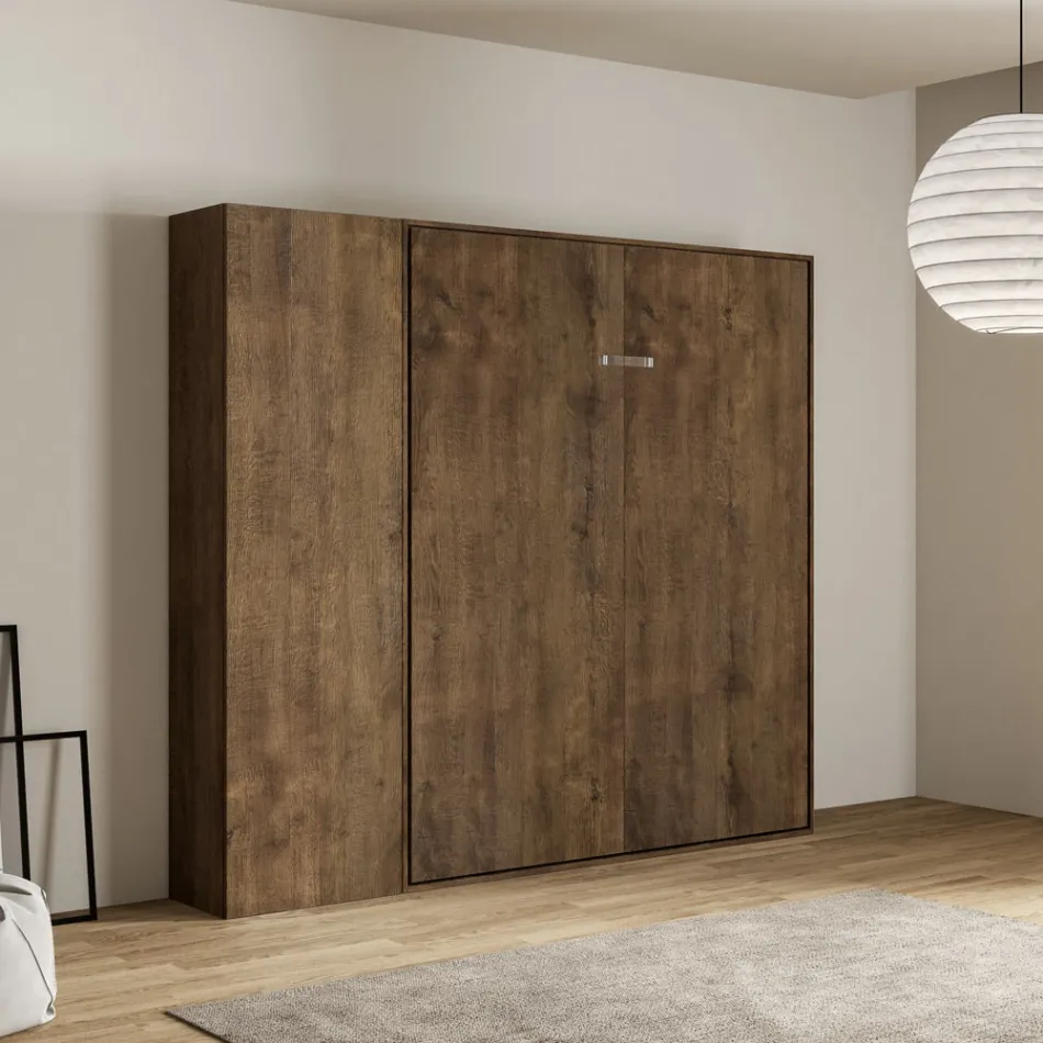 Lit Queen Size avec escamotable vertical et colonne - Magicompare Viadurini