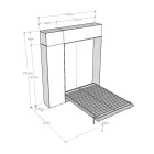 Lit français escamotable vertical avec unité murale et colonne - Magicompare Viadurini
