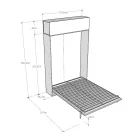 Lit français escamotable vertical avec unité murale - Magicompare Viadurini