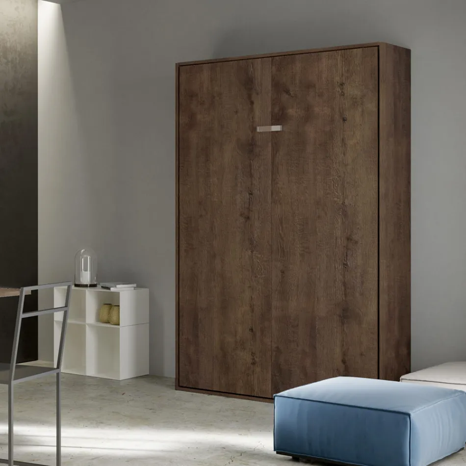 Lit français escamotable vertical en différentes finitions - Magicompare Viadurini