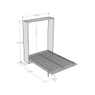 Lit français escamotable vertical en différentes finitions - Magicompare Viadurini