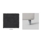 Lit simple avec tête de lit en tissu fabriqué en Italie - Fiuto Viadurini