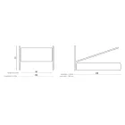 Lit simple avec tête de lit en tissu fabriqué en Italie - Fiuto Viadurini