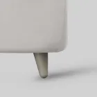 Lit double avec tête de lit et pieds rembourrés Made in Italy - Aaron Viadurini