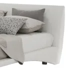 Lit double rembourré en éco-cuir ou tissu fabriqué en Italie - Armonica Viadurini