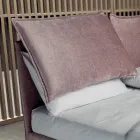 Lit Double 160x190 avec 2 Coussins Moelleux avec Volant Périmétrique - Ernesta Viadurini