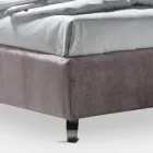 Lit Double 160x190 avec 2 Coussins Moelleux avec Volant Périmétrique - Ernesta Viadurini