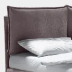 Lit Double 160x190 avec 2 Coussins Moelleux avec Volant Périmétrique - Ernesta Viadurini