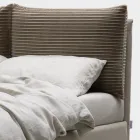 Lit Double 160x190 avec 2 Oreillers Moelleux en Tête de Lit - Tramonti Viadurini