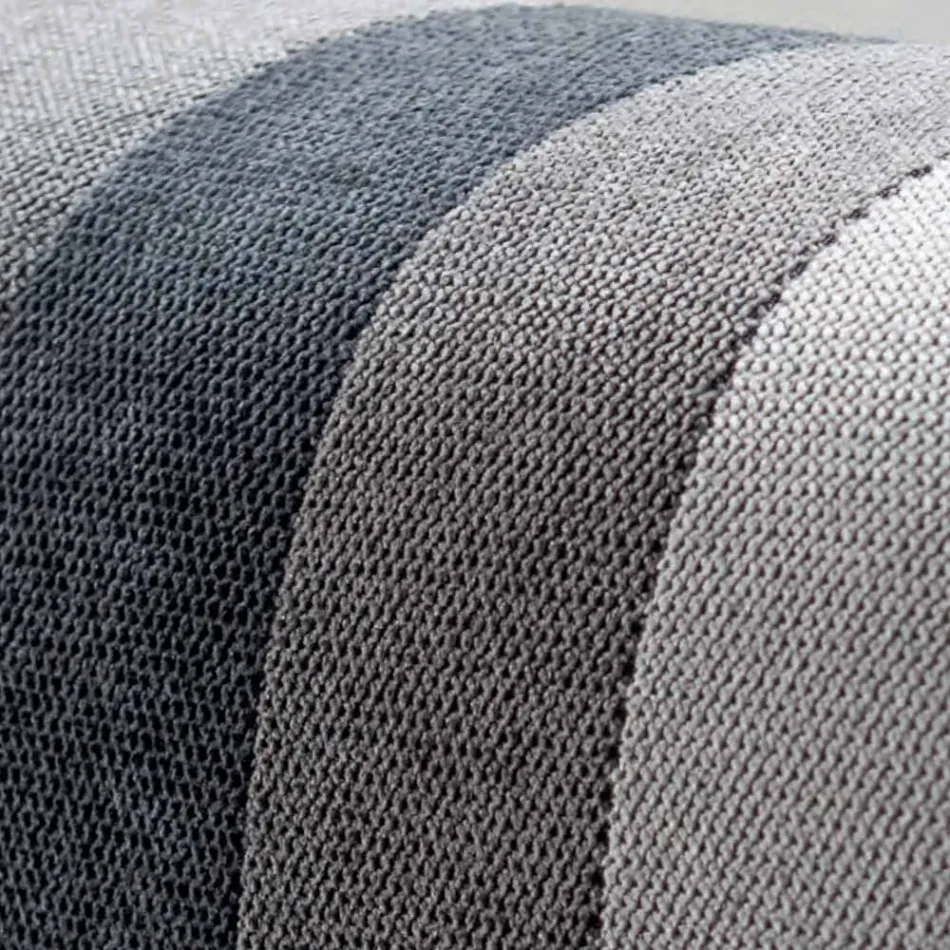 Lit Double 160x190 avec 2 Bandes Bicolores Verticales et Parallèles - Paolo Viadurini