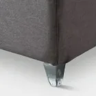 Lit Double 160x190 avec Boutons Décoratifs dans les Coussins - Rayons Viadurini