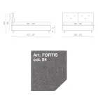 Lit Double 160x190 avec Boutons Décoratifs dans les Coussins - Rayons Viadurini