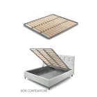 Lit Double 160x190 avec Boutons Décoratifs dans les Coussins - Rayons Viadurini