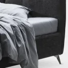 Lit Double 160x190 avec Cordons Verticaux en Relief - Masque Viadurini