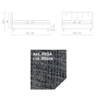 Lit Double 160x190 avec Cordons Verticaux en Relief - Masque Viadurini