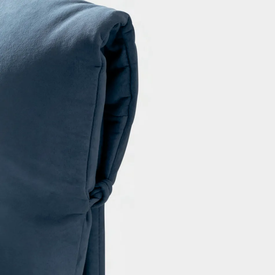 Lit Double 160x190 avec Coussins qui Enveloppent Toute la Tête de Lit - Charme Viadurini