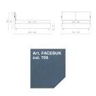 Lit Double 160x190 avec Coussins qui Enveloppent Toute la Tête de Lit - Charme Viadurini