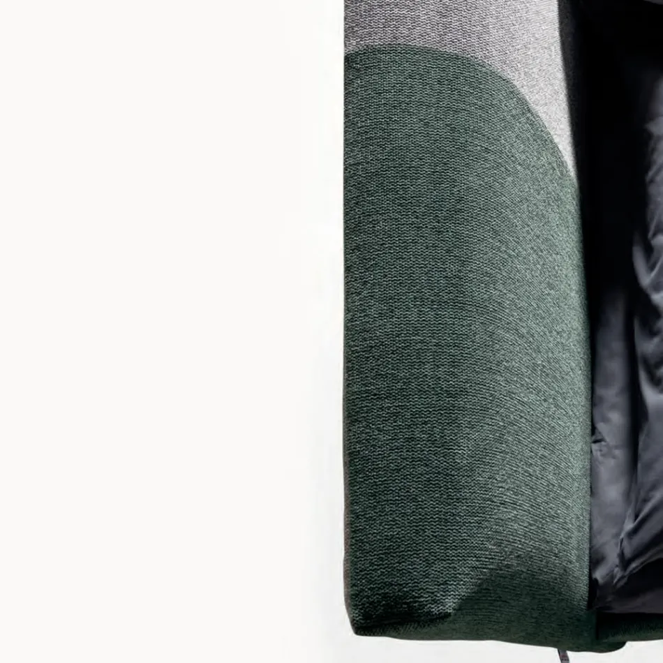 Lit Double 160x190 avec Finition Bicolore Asymétrique - Jasmine Viadurini