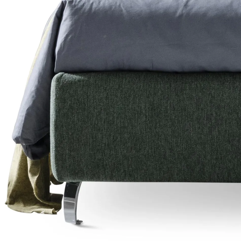 Lit Double 160x190 avec Finition Bicolore Asymétrique - Jasmine Viadurini