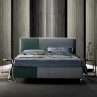 Lit Double 160x190 avec Finition Bicolore Asymétrique - Jasmine Viadurini