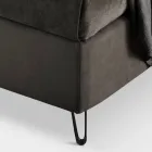 Lit Double 160x190 avec Rembourrage avec Profils Verticaux Cordés - Nices Viadurini