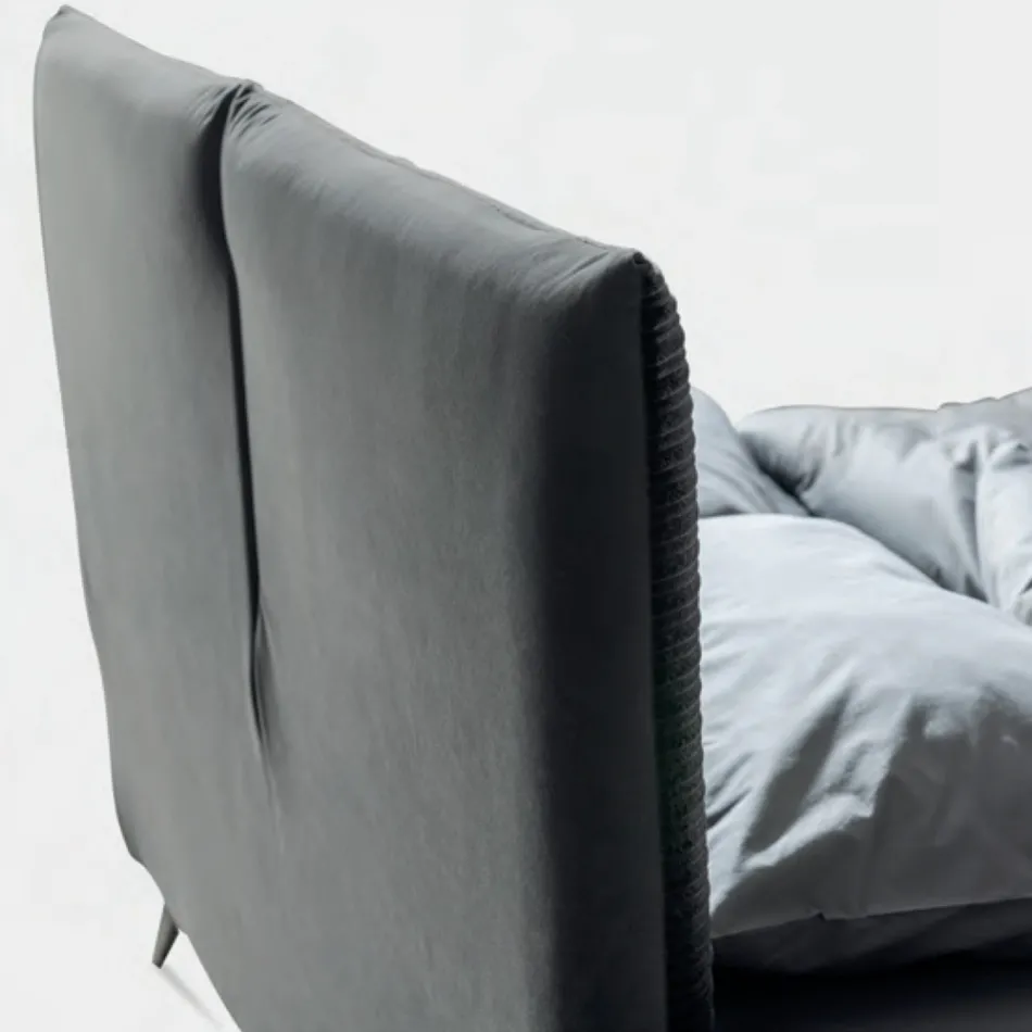 Lit Double 160x190 avec Rembourrage en Forme de Coussin - Brezze Viadurini