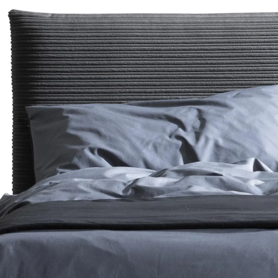 Lit Double 160x190 avec Rembourrage en Forme de Coussin - Brezze Viadurini