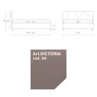 Lit double 160x190 avec matelassage géométrique - Ciottolino Viadurini