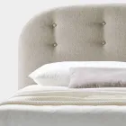 Lit Double 160x190 avec Lignes Courbes et Boutons Fabriqué en Italie - Oriente Viadurini