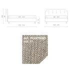 Lit Double 160x190 avec Lignes Courbes et Boutons Fabriqué en Italie - Oriente Viadurini
