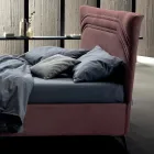 Lit Double 160x190 avec Lignes Courbes et Bande Double Matelassée - Gioie Viadurini