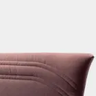 Lit Double 160x190 avec Lignes Courbes et Bande Double Matelassée - Gioie Viadurini