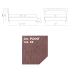 Lit Double 160x190 avec Lignes Courbes et Bande Double Matelassée - Gioie Viadurini