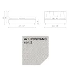 Lit double 160x190 avec profils obliques en tête de lit - Euforie Viadurini