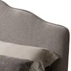 Lit double 160x190 avec tête de lit à volants sur le pourtour fabriqué en Italie - Rest Viadurini