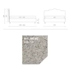 Lit double 160x190 avec tête de lit à volants sur le pourtour fabriqué en Italie - Rest Viadurini