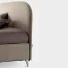 Lit Double 160x190 avec Tête de Lit Courbée Made in Italy - Oriente Viadurini