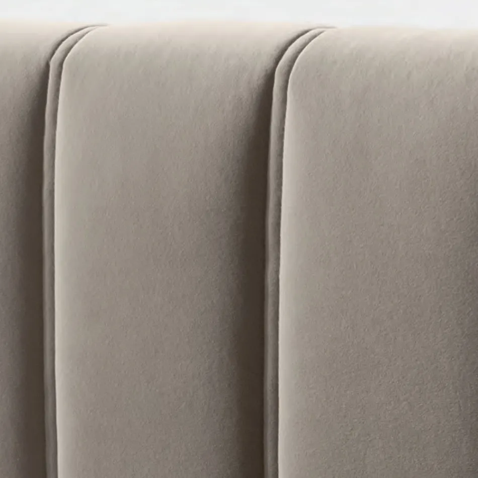 Lit Double 160x190 avec Matelassage à Larges Bandes Verticales - Magan Viadurini