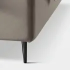 Lit Double 160x190 avec Matelassage à Larges Bandes Verticales - Magan Viadurini