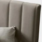 Lit Double 160x190 avec Matelassage à Larges Bandes Verticales - Magan Viadurini