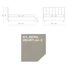 Lit Double 160x190 avec Matelassage à Larges Bandes Verticales - Magan Viadurini