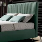 Lit double 160x190 avec matelassage à bandes étroites multi-rayures - Meduse Viadurini