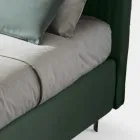 Lit double 160x190 avec matelassage à bandes étroites multi-rayures - Meduse Viadurini