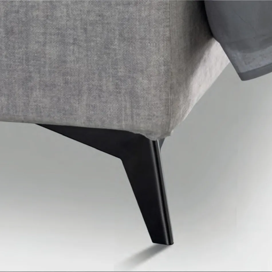 Lit Double 160x190 avec Matelassage Courbes Croisées - Tournesol Viadurini