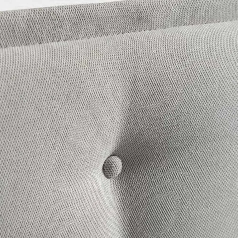 Lit Double 160x190 en Tissu avec Tête de Lit à Boutons Fabriqué en Italie - Dreams Viadurini