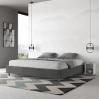 Lit double 180x200 cm recouvert de microfibre, fabriqué en Italie - Athlete Viadurini